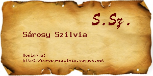 Sárosy Szilvia névjegykártya