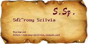 Sárosy Szilvia névjegykártya